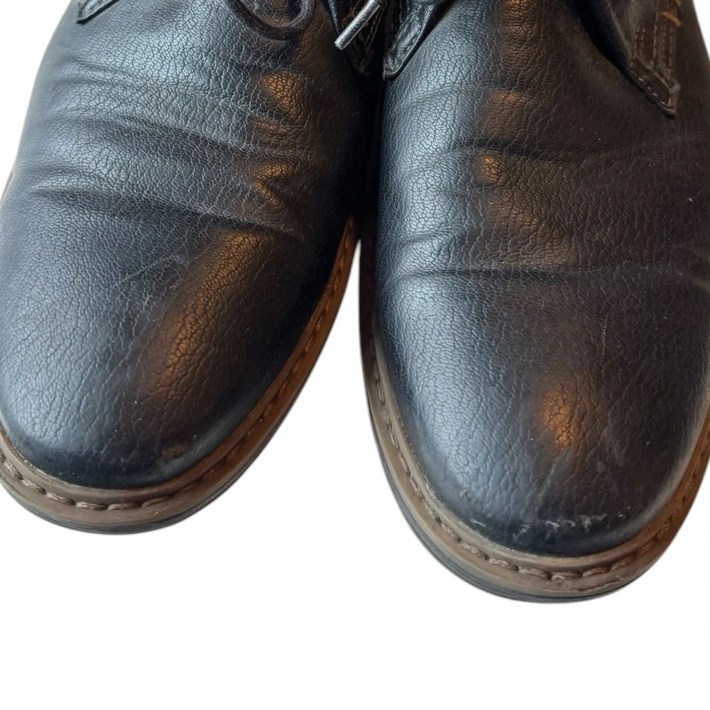 Jeffrey Tyler Greenwich Men's 9.5 Black Leather Ankle Boots